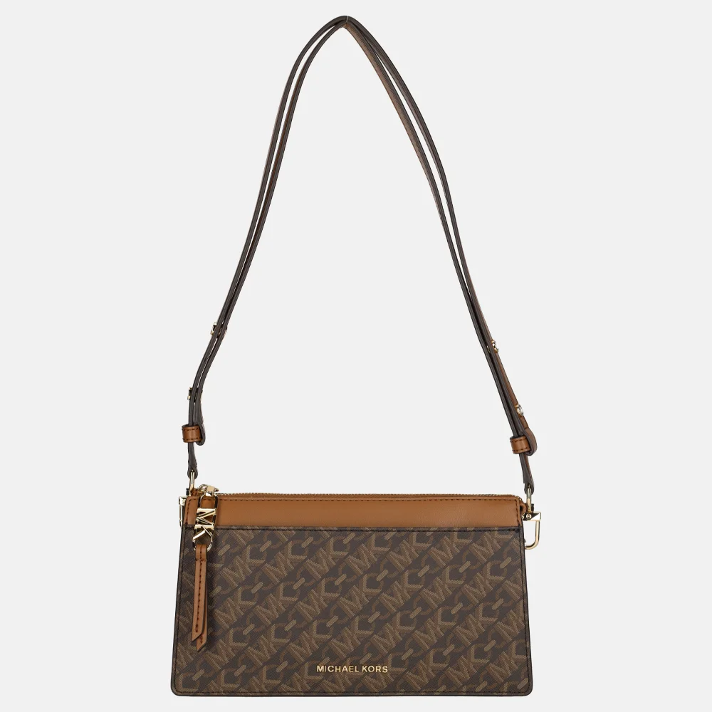 Michael Kors Empire crossbody tas brown luggage bij Duifhuizen